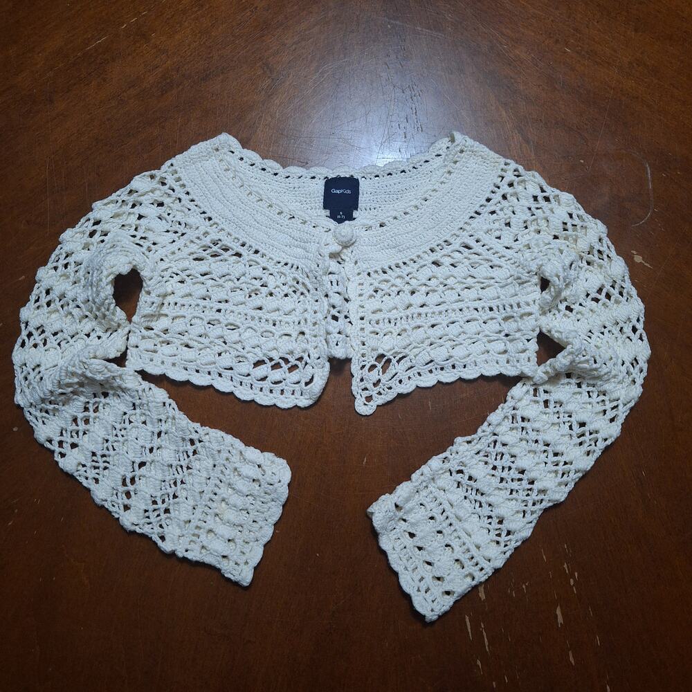 GAP Kids cotton crocheted shrug